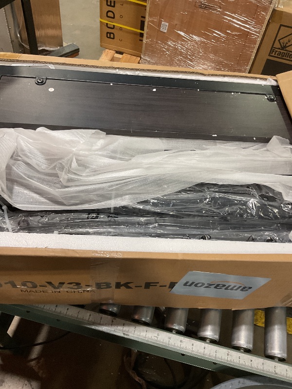 Photo 1 of **FOR PARTS ONLY/NON-FUNCTIONAL (MISSING TOO MANY ASSEMBLY PIECES) ** Rolanstar Full Bed Frame with Storage Headboard, Metal Platform Bed with Charging Station, LED, 4 Drawers, Bookcase Storage, No Box Spring Needed, Easy Assembly, Noise-Free, Black