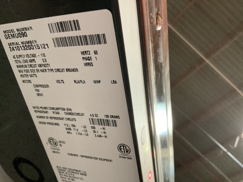 Photo 1 of *OUT OF BOX, FEW SCRATCHES AND DENTS, SEAL*Ice-O-Matic 85 Lb. Outdoor Rated Ice Maker With Drain Pump - Stainless Steel - GEMU090 - GEMU090 + KPU090