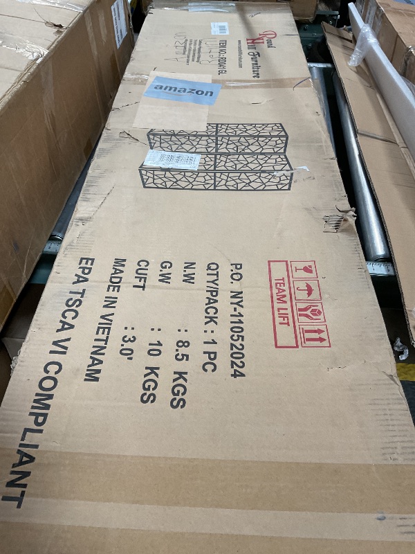 Photo 1 of *SMALL SCRATCHES*Roundhill Furniture Giyano 4 Panel Screen Room Divider, Gold