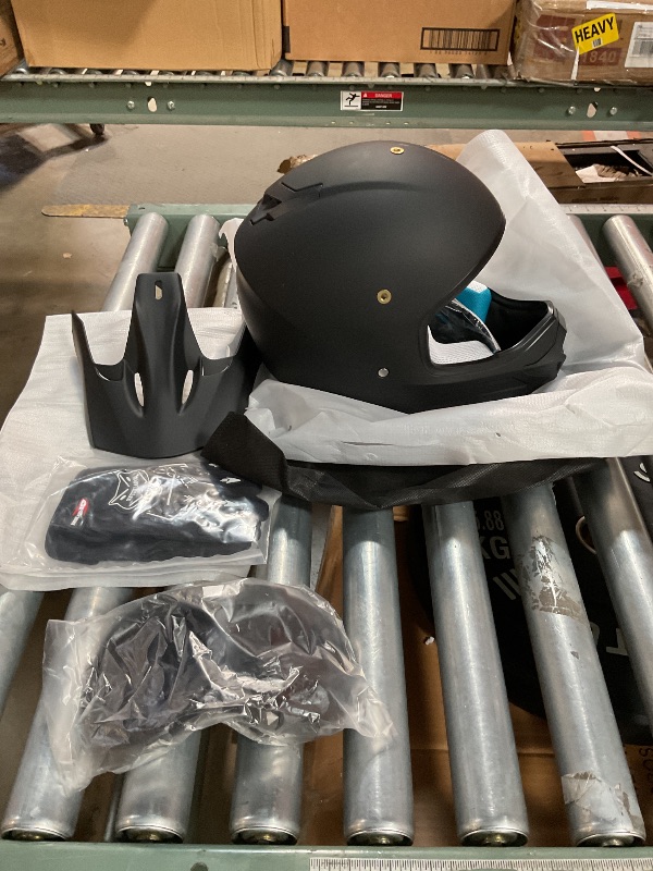 Photo 1 of *MEDIUM*ROOZO Youth Kids Dirt Bike Helmet DOT Certified - Full Face Motorcycle Helmet for Off-Road, ATV, Street Riding, Includes Adjustable Goggles & Protective Gloves