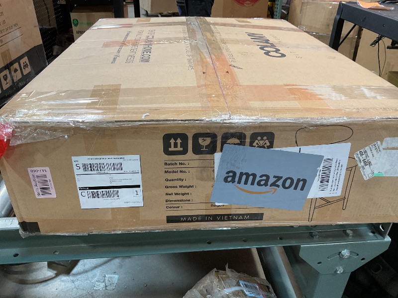 Photo 1 of **ONE STOOL**
COLAMY Bar Stool Counter Height Bar Stools, Upholstered Counter Stools with Wood Legs for Kitchen Island Dining Room Bar, Beige