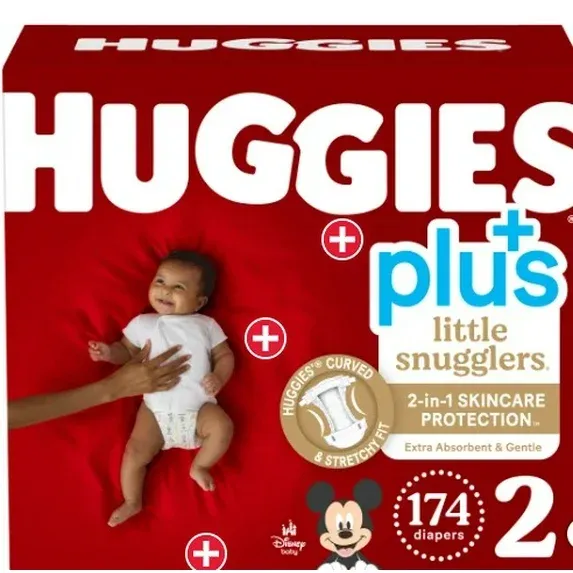 Photo 1 of ******PACKAGING BOX INCCORECT ITEM INSIDE IS CORRECT/ 2 OUT OF 4 PACKAGES OPENED MISSING PIECES******** Huggies Plus Diapers Sizes 1