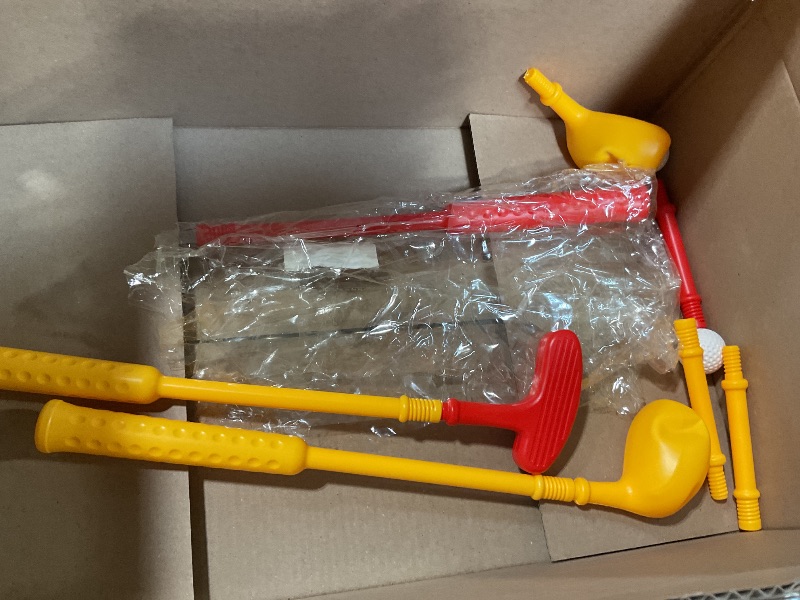 Photo 1 of **NOT FULL SET** Spaluck Plastic Golf Set Toddlers Mini Golf Clubs Include 6 Golf Clubs and 12 Balls for Outdoor Indoor Birthday Christmas Party Gifts, 3 Colors