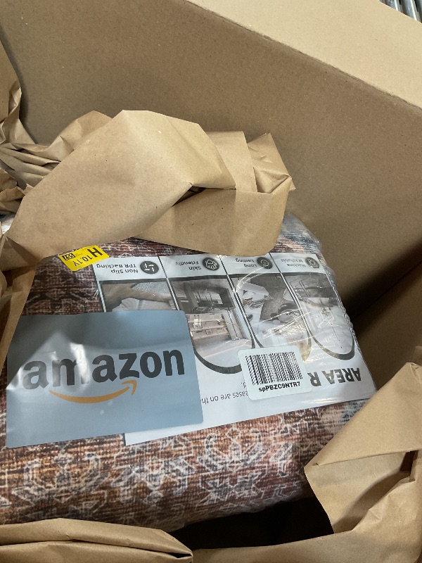 Photo 1 of ***PHOTO FOR STYLE REFERNCE/ COLOR DIFFERS ALSO 1 SIDE HAS A CUT ALL THE WAY DOWN THE RUG EDGE**** Engiw-Washable 8x10 Area Rugs for Living Room Rug Carpet Bedroom Rug Dining Room Rugs Office Carpet Vintage Soft Cozy Non Slip Navy Blue Rust