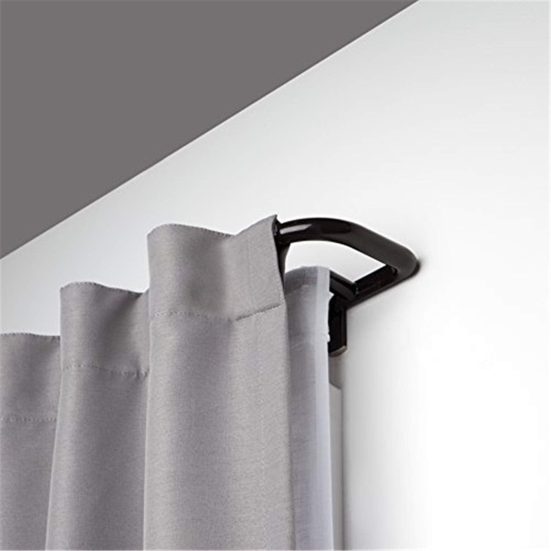 Photo 1 of ** MISSING END PIECES** Umbra Twilight Double Curtain Rod Set – Wrap Around Design Ideal for Blackout or Room Darkening Panels, 28 to 48 Inches, Dark Bronze
