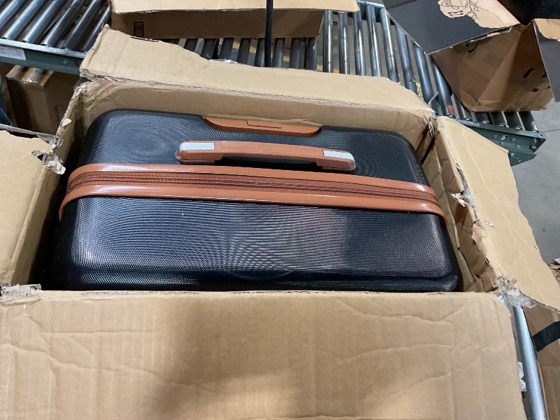 Photo 1 of **FULL SET INSIDE OF LARGE CASE**Cosbarn Luggage Sets 5 Piece with ABS Hardshell, Hardside Suitcase Set with Spinner Wheels Tsa Lock, Lightweight Hard Case Waterproof Travel Suitcases with Wheels for Women Men, Black