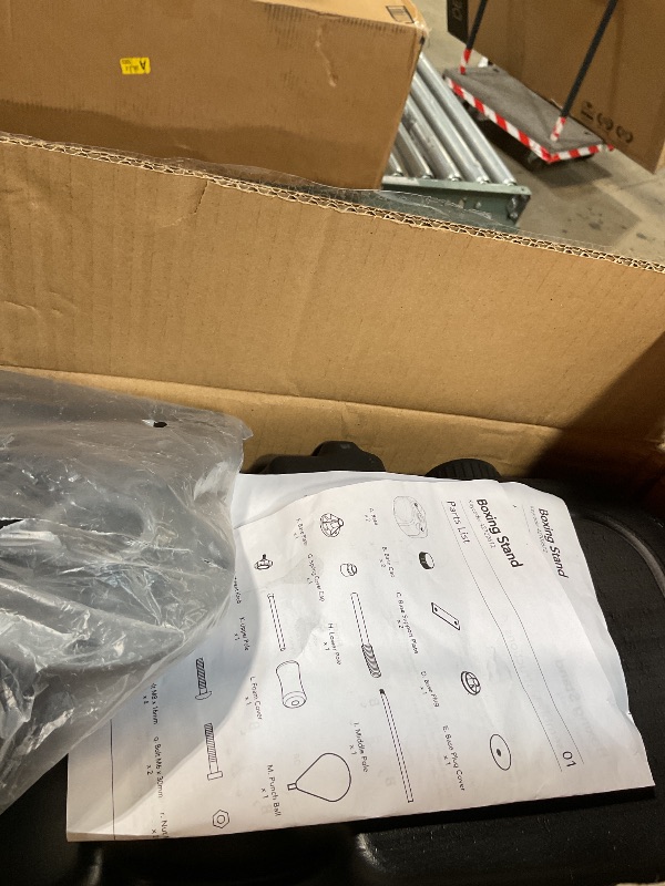 Photo 1 of *** FOR PARTS ONLY/ BASE PLATE DAMAGED**** Punching Bag with Stand, Boxing Bag for Teens & Adults -Improves Speed, Reflexes and Endurance - Height Adjustable for Training, Boxing Equipment, Stress Relief and Fitness Speed Bag