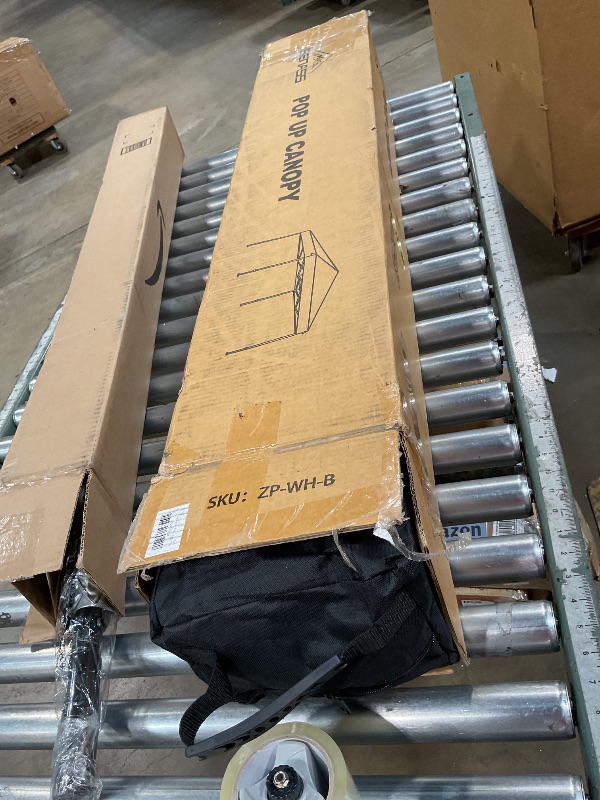 Photo 1 of 10x10 Pop Up Canopy with Sidewalls, Easy Up Canopy Tent, Heavy Duty Tents for Parties, One Person Set Up Event Tent, White