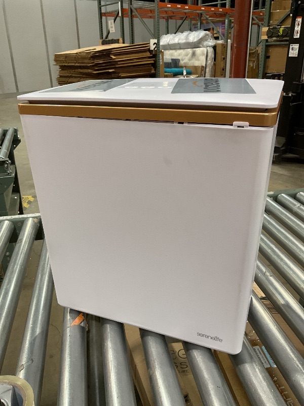 Photo 1 of ***FOR PARTS ONLY/NON-FUNCTIONAL*** SereneLife WIFI Luxury Rectangle Towel Warmer - Spa & Bathroom Blanket Heater with Custom Fragrance, Auto Shut-Off, Fits 2 large Towels, Blankets, Bathrobes, PJ's - Perfect Gift for Him & Her (Silver)