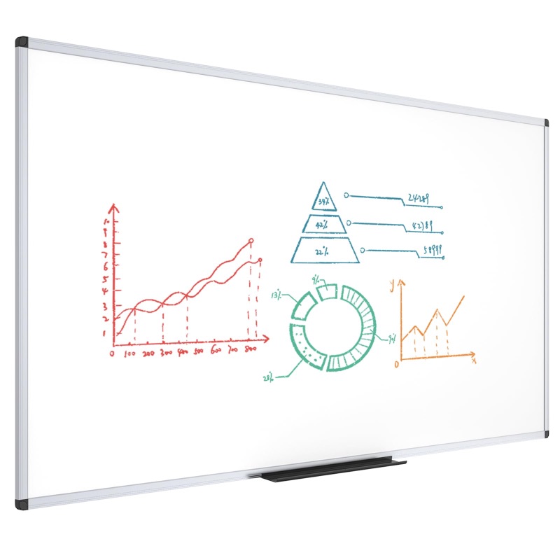 Photo 1 of **MISSING HARDWARE **VIZ-PRO Dry Erase Board/Magnetic Whiteboard, 96 x 48 Inches, Large Wall Mounted Board for School Office and Home 8' x 4'