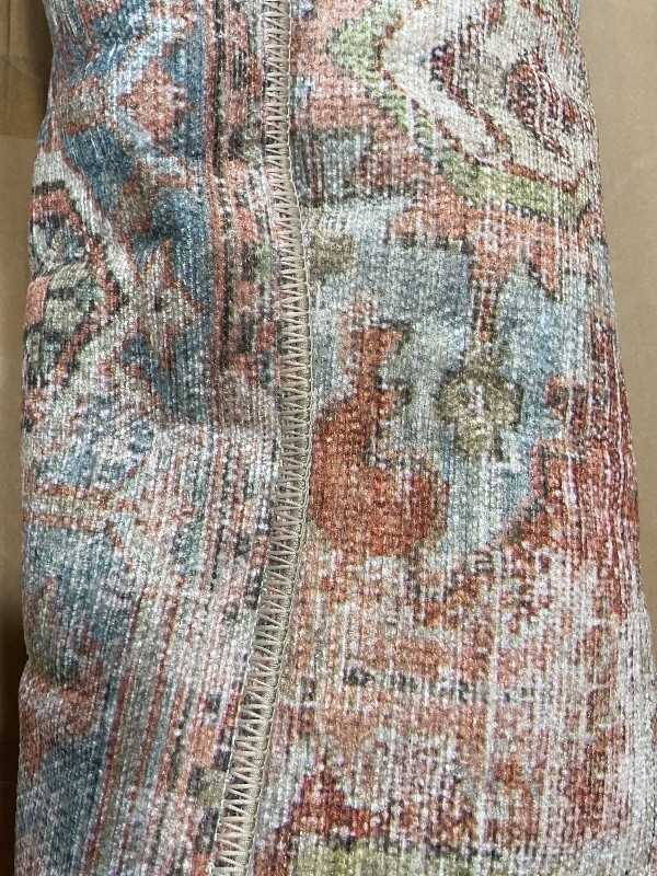 Photo 1 of **DIRTY FROM TRANSPORT **Loloi Loren Collection LQ-15 Terracotta/Sky 7'-6" x 9'-6" Area Rug