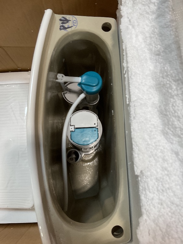 Photo 1 of **MISSING TANK LID**DeerValley Elongated One Piece Toilet for Bathrooms with Comfort Seat Height 17", Power Flush Toilet Bowl 1.1/1.6 GPF and 12'' Rough-In, 2102-1F01