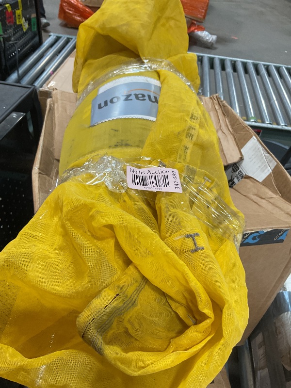Photo 1 of **DIRT DAMAGE **Yellow nylon bag. 34*25 inches