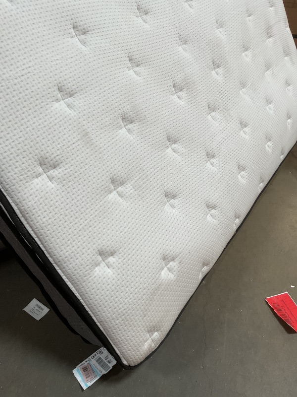 Photo 1 of **DAMAGE FROM TRANSPORT **ZINUS 12 Inch True Support Hybrid Mattress [New Version], King, Fiberglass Free, Medium Feel, Motion Isolation, Certified Safe Foams & Fabric, Mattress