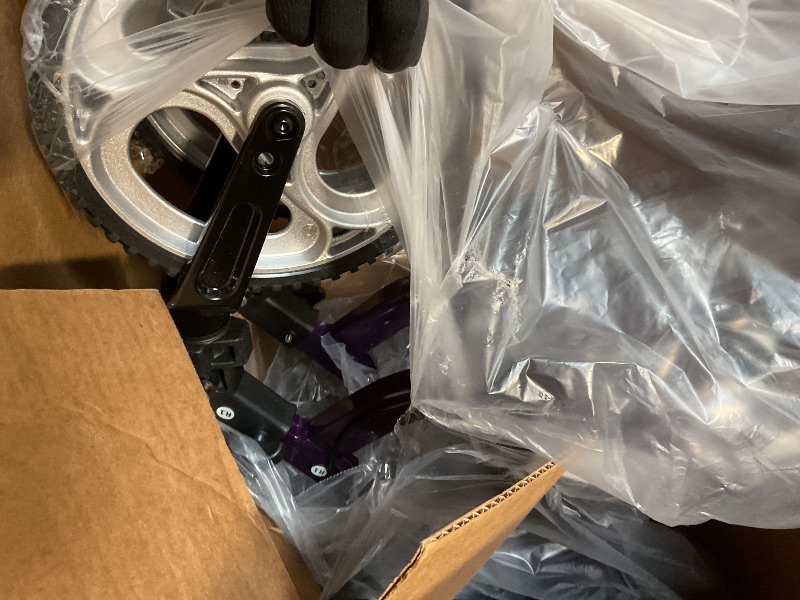 Photo 1 of *MISSING FOOTRESTS* ELENKER 2 in 1 Rollator Walker & Transport Chair, Folding Wheelchair with 10” Non-Slip Wheels for Seniors, Reversible Backrest & Detachable Footrests, Purple