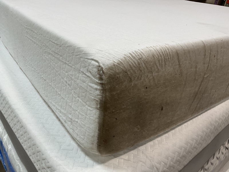 Photo 1 of **DIRTY FROM TRANSPORT Best Price Mattress 12 Inch Full Mattress Bed-I, Green Tea Memory Foam, White