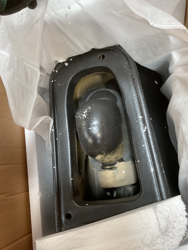 Photo 1 of **FOR PARTS/BROKEN LID** Swiss Madison Carre Wall Hung Elongated Toilet Bowl in Matte Black