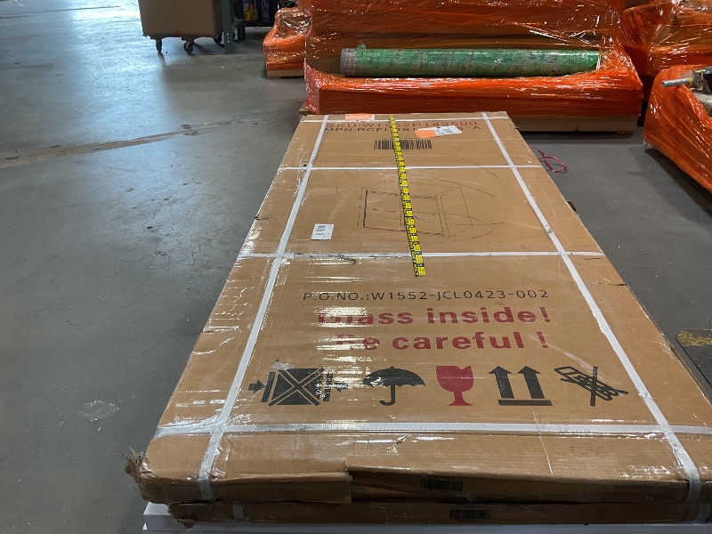 Photo 1 of **PARTIAL SET / ONLY 1 DOOR** LINKHOO 56-60" W x 76" H Frameless Shower Door, Soft-Close Double Sliding Shower Doors with 3/8" (10mm) Clear SGCC Tempered Glass and Stainless Steel Handle, Matte Black