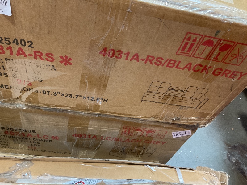 Photo 1 of **SELLING FOR PARTS AS PARTIAL SET. TWO OF THREE BOXES. MISSING ONE BOX**Devion Furniture EBBEL Sectional Sofa