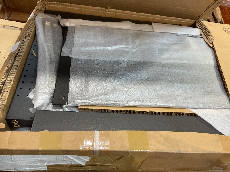 Photo 1 of **DESKTOP BUTCHER IS SPLIT DOWN THE MIDDLE/ FOR PARTS** Workbench 48 x 24 Adjustable Height Worktable, 2000 LBS Load Capacity, Heavy Duty Rubber Wood Top, Workbench with Drawers, Pegboard, Power Outlets & Lockable Wheels, with Drawer Back