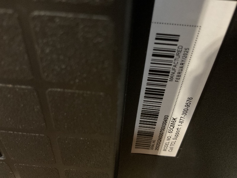 Photo 1 of **SCREEN ONLY. DAMAGED SCREEN. SELLING FOR PARTS **TCL 65-Inch Class QM6K Series QD-Mini LED 4K UHD Google Smart TV Best Value Mini-LED TV - QLED, 144hz, 288hz Gaming Rate, High Contrast Screen, Onkyo Audio, Dolby Atmos (65QM6K, 2025 Model)