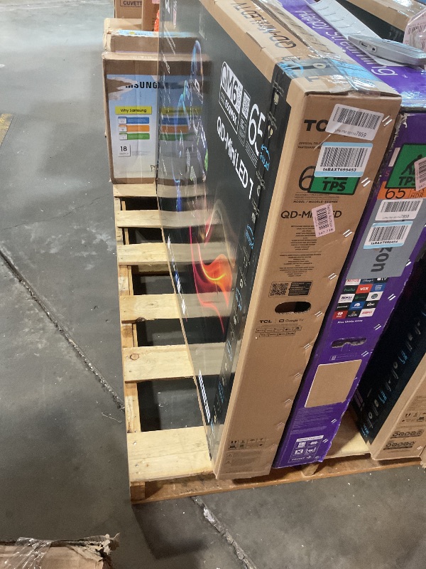 Photo 1 of **SCREEN ONLY. DAMAGED SCREEN. SELLING FOR PARTS **TCL 65-Inch Class QM6K Series QD-Mini LED 4K UHD Google Smart TV Best Value Mini-LED TV - QLED, 144hz, 288hz Gaming Rate, High Contrast Screen, Onkyo Audio, Dolby Atmos (65QM6K, 2025 Model)