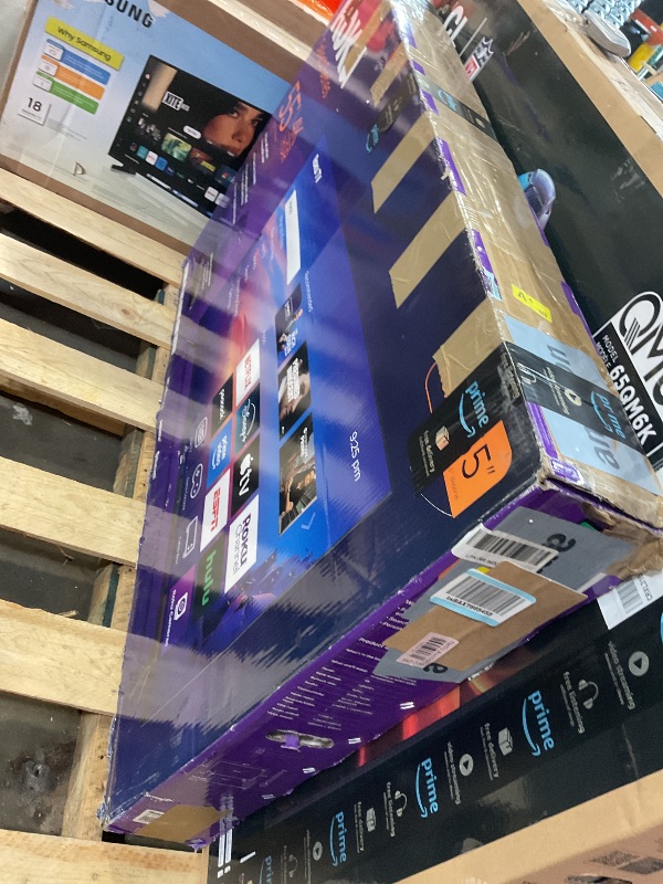 Photo 1 of **SCREEN ONLY. NO ACCESSORIES . NO POWER CORD**Roku Smart TV 2025 – 55-Inch Select Series, 4K HDR TV – Roku TV with Enhanced Voice Remote – Flat Screen LED Television with Wi-Fi for Streaming Live Local News, Sports, Family Entertainment