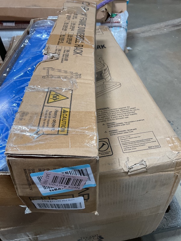 Photo 1 of **STAND ONLY** CAP Barbell 150 LB Coated Hex Dumbbell Weight Set with Vertical Rack, Blue, New Edition