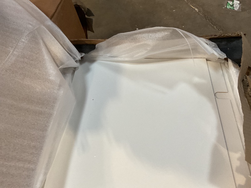 Photo 1 of **MISSING HARDWARE/HAS A CHIP** Jocoevol White 5 Drawer Dresser for Bedroom, 15" D x 23.7" W x 40.4" H in Simply Modern Chest of Drawers, Wood Storage Dresser with Deep Drawers for Living Room Hallway Entryway, White