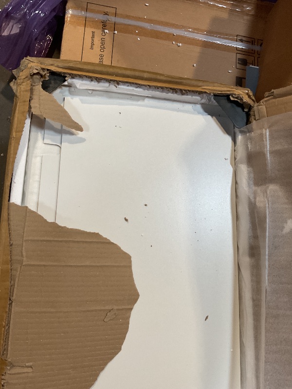 Photo 1 of **MISSING HARDWARE/HAS A CHIP** Jocoevol White 5 Drawer Dresser for Bedroom, 15" D x 23.7" W x 40.4" H in Simply Modern Chest of Drawers, Wood Storage Dresser with Deep Drawers for Living Room Hallway Entryway, White