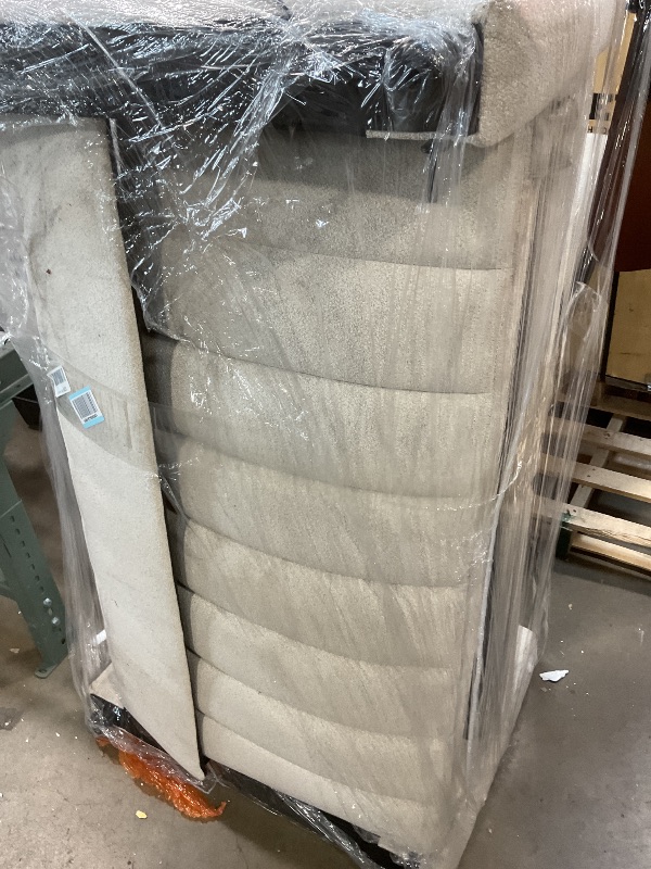 Photo 1 of **SELLING FOR PARTS. MISSING HARDWARE **Marsail 3-in-1 Convertible Sofa Bed, 54" Sleeper Sofa with Solid Wood Side Table & Frame, Pull-Out Couch with USB Ports & Side Pockets, Loveseat Sofa with Adjustable Backrest, White