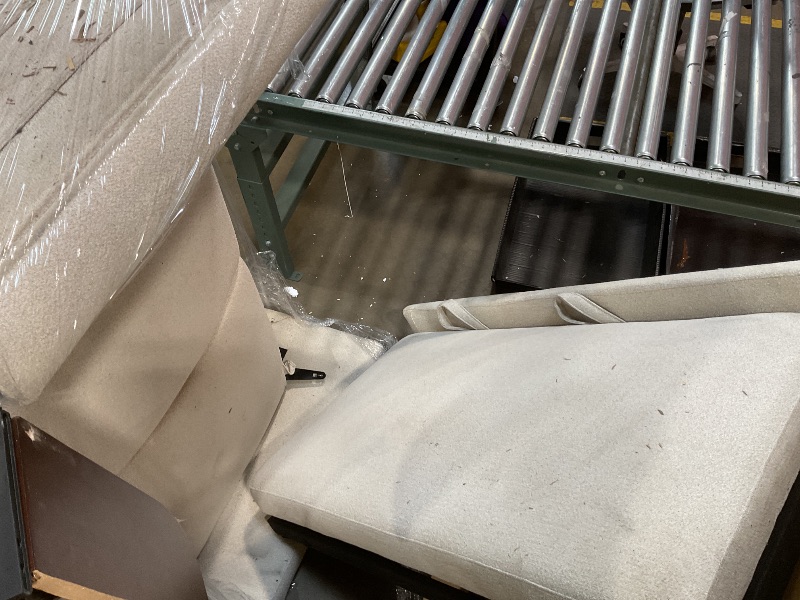 Photo 1 of **SELLING FOR PARTS. MISSING HARDWARE **Marsail 3-in-1 Convertible Sofa Bed, 54" Sleeper Sofa with Solid Wood Side Table & Frame, Pull-Out Couch with USB Ports & Side Pockets, Loveseat Sofa with Adjustable Backrest, White