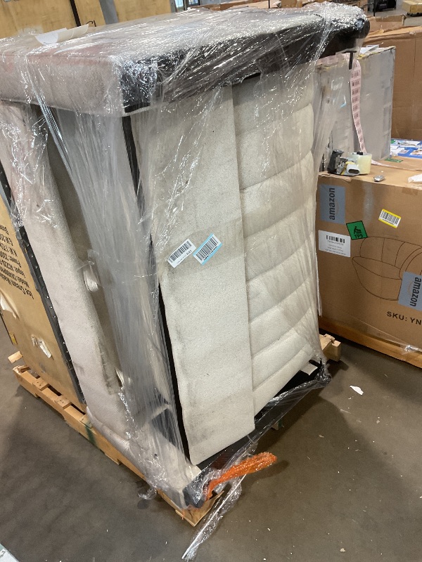 Photo 1 of **SELLING FOR PARTS. MISSING HARDWARE **Marsail 3-in-1 Convertible Sofa Bed, 54" Sleeper Sofa with Solid Wood Side Table & Frame, Pull-Out Couch with USB Ports & Side Pockets, Loveseat Sofa with Adjustable Backrest, White