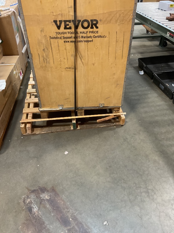 Photo 1 of **FOR PARTS ONLY NON-FUNCTIONAL** VEVOR Commercial Ice Cream Machine, 34-44 L/H Yield, 3400W 3-Flavor Freestanding Soft Serve Ice Cream Maker, 2 x 9L Stainless Steel Hopper, LED Panel Allows Single Cylinder Use Overnight Refrigeration