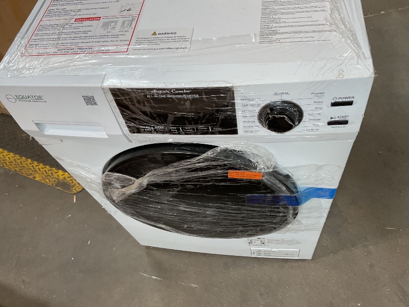 Photo 1 of **FOR PARTS** Equator All-in-One Washer Dryer VENTED-DRY 30% FASTER than Condense 15lb 110V in White