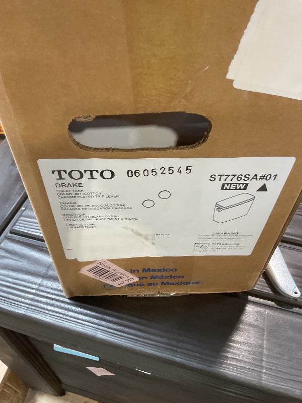 Photo 1 of TOTO Drake 1.6 GPF Toilet Tank with WASHLET+ Auto Flush Compatibility, Cotton White - ST776SA#01