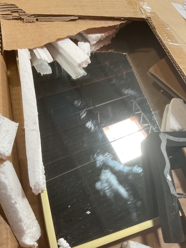 Photo 1 of **DIRT DAMAGE **OLIXIS Arched Full Length Mirror 59"x16" for Bedroom, Full Body Mirror with Stand, Hanging or Leaning for Wall, Aluminum Alloy Thin Frame Floor Standing for Living Room, Tall, Gold