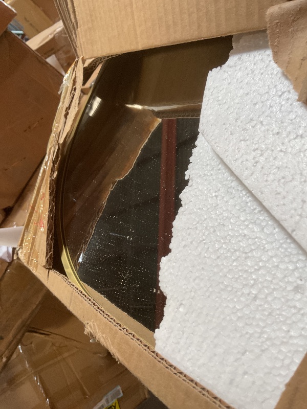 Photo 1 of **DIRT DAMAGE **OLIXIS Arched Full Length Mirror 59"x16" for Bedroom, Full Body Mirror with Stand, Hanging or Leaning for Wall, Aluminum Alloy Thin Frame Floor Standing for Living Room, Tall, Gold