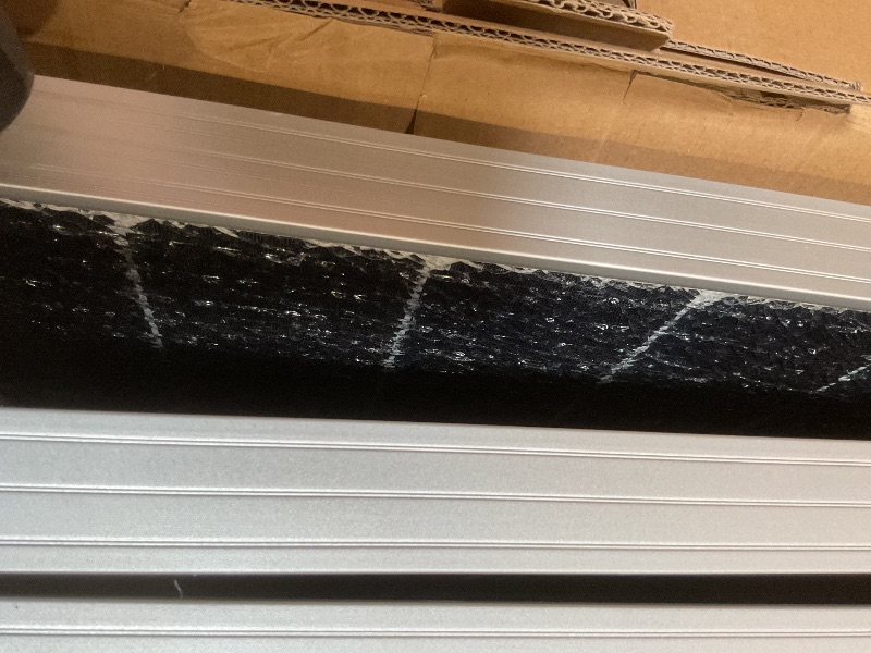 Photo 1 of **MAJOR DAMAGE TO ONE PANEL**Renogy 400 Watts 12 Volts Monocrystalline Solar RV Kit Off-Grid Kit with Adventurer 30A PWM LCD Charge Controller+ Mounting Brackets+ Male and Female Connectors+Solar Cables+Cable Entry housing