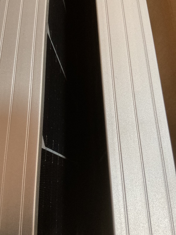 Photo 1 of **MAJOR DAMAGE TO ONE PANEL**Renogy 400 Watts 12 Volts Monocrystalline Solar RV Kit Off-Grid Kit with Adventurer 30A PWM LCD Charge Controller+ Mounting Brackets+ Male and Female Connectors+Solar Cables+Cable Entry housing