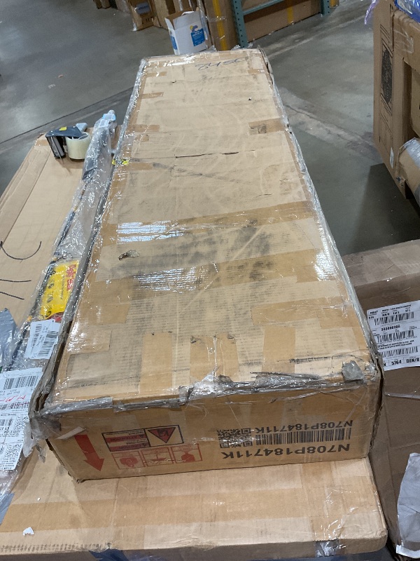 Photo 1 of **SELLING FOR PARTS AS PARTIAL SET. ONE BOX OF THREE**Ball & Cast Queen Size Murphy Bed Wall Bed with USB Port and Little Wardrobes,Wood Hideaway Cabinet Bed Frame W/Drawers & Shelves,can be Folded,Slat Support,for Apartment,Bedroom,White