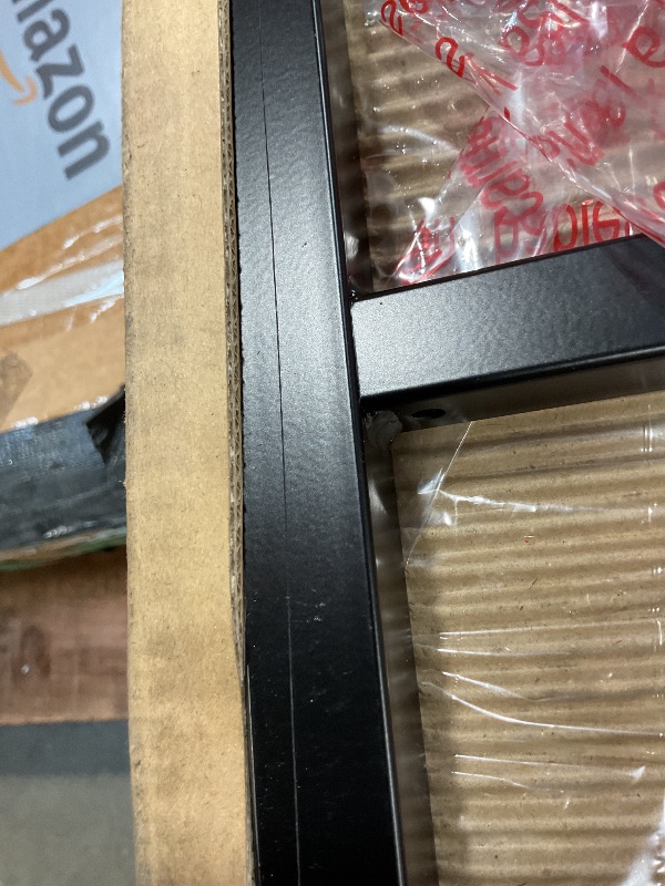 Photo 1 of **FRAME SCRATCHED**Zevemomo Twin Over Twin Bunk Bed, Metal Low Profile Bunkbeds with Full-Length Guardrail and Ladder, Space Saving, No Boxing Spring Needed, Black