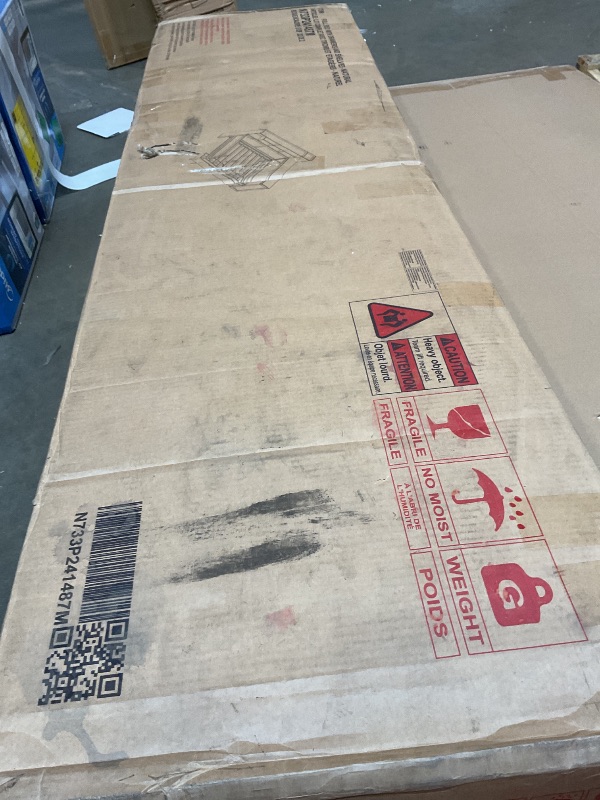 Photo 1 of **SELLING FOR PARTS AS PARTIAL SET. ONE BOX OF TWO**Bellemave Full Corner Bed Frame with Storage Shelves and Desk, Wood Full Size Daybed with Bookcase and Drawers, Natural