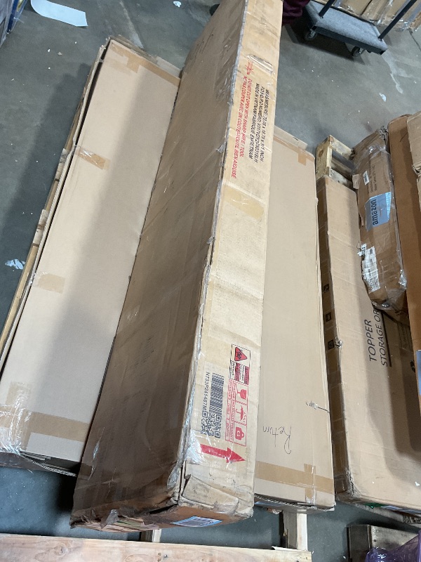 Photo 1 of **SELLING FOR PARTS AS PARTIAL SET. ONE BOX OF TWO**Bellemave Full Corner Bed Frame with Storage Shelves and Desk, Wood Full Size Daybed with Bookcase and Drawers, Natural