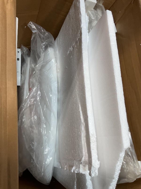 Photo 1 of **SELLING FOR PARTS AS PARTIAL SET. TWO CHAIRS ONLY**VECELO 5 Piece Dining Table Set for 4, Faux Marble Dinette with Chairs for Kitchen, Breakfast Nook, Small Space, Pure White