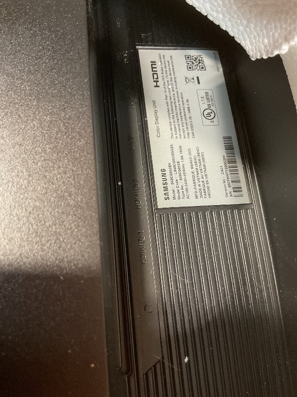 Photo 1 of **MAJOR DAMAGE TO SCREEN. SELLING FOR PARTS AS PARTIAL SET **SAMSUNG 49" Odyssey G9 (G95C) Series DQHD 1000R Curved Gaming Monitor, 240Hz, 1ms(GtG), DisplayHDR 1000, AMD FreeSync Premium Pro, Eye Saver Mode, Auto Source Switch+, LS49CG950ENXZA, 2024