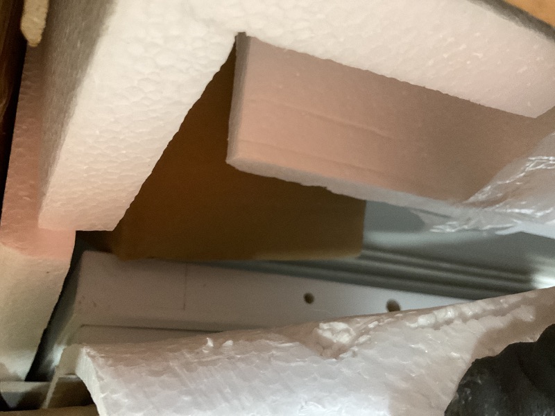 Photo 1 of **SELLING FOR PARTS AS PARTIAL SET. ONE BOX OF TWO** Murphy queen bed with rotatable desk white