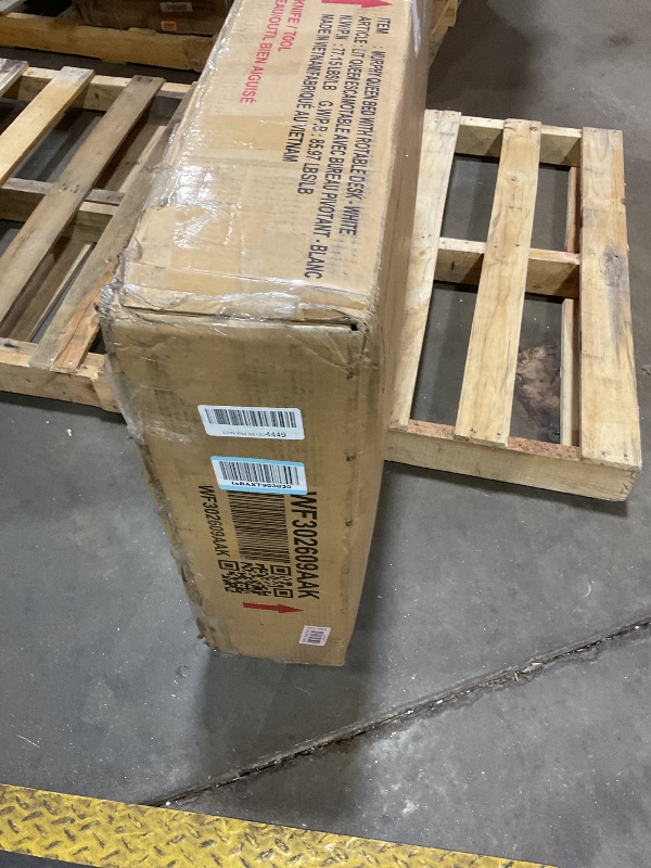 Photo 1 of **SELLING FOR PARTS AS PARTIAL SET. ONE BOX OF TWO** Murphy queen bed with rotatable desk white