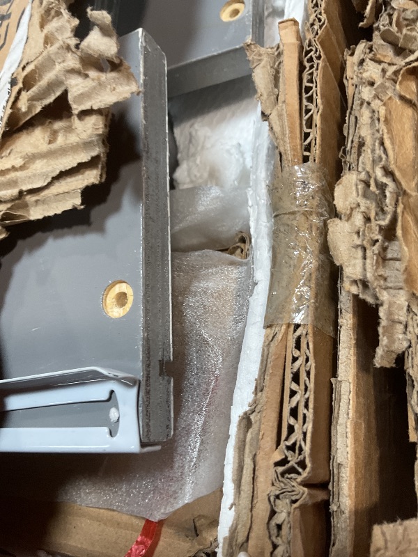Photo 1 of **MINOR BEND AND CHIP DAMAGE TO CORNER**Dream On Me Jayden 4?in?1 Mini Convertible Baby Crib & Changer with Storage, Steel Grey, Pinewood, GreenGuard Gold & JPMA, 1” Mattress Pad, 3 Mattress Heights, Converts to Mini Day & Twin-Size Bed