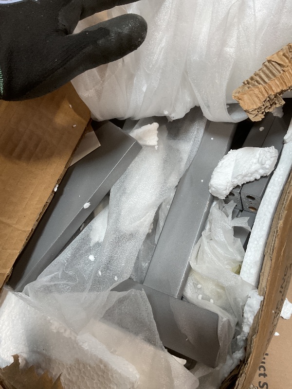 Photo 1 of **MINOR BEND AND CHIP DAMAGE TO CORNER**Dream On Me Jayden 4?in?1 Mini Convertible Baby Crib & Changer with Storage, Steel Grey, Pinewood, GreenGuard Gold & JPMA, 1” Mattress Pad, 3 Mattress Heights, Converts to Mini Day & Twin-Size Bed